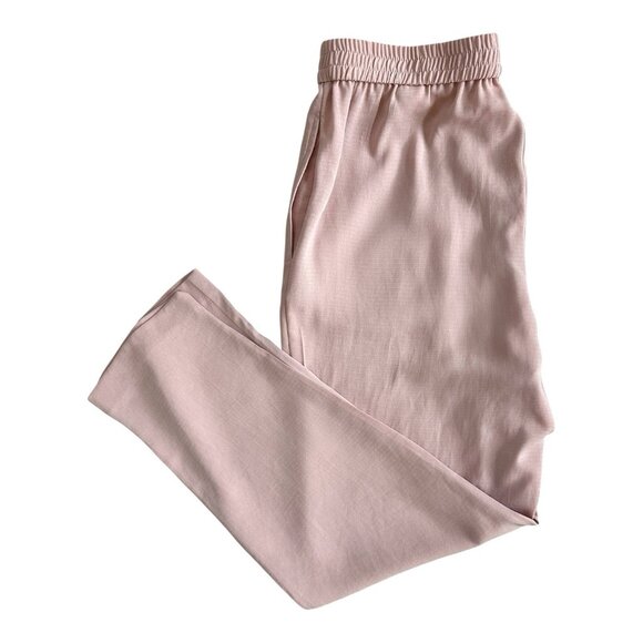 ZARA Pink Pleated Drawstring Pull-On Pants Women’s Size M NWOT Lightweight Pants - Picture 5 of 7